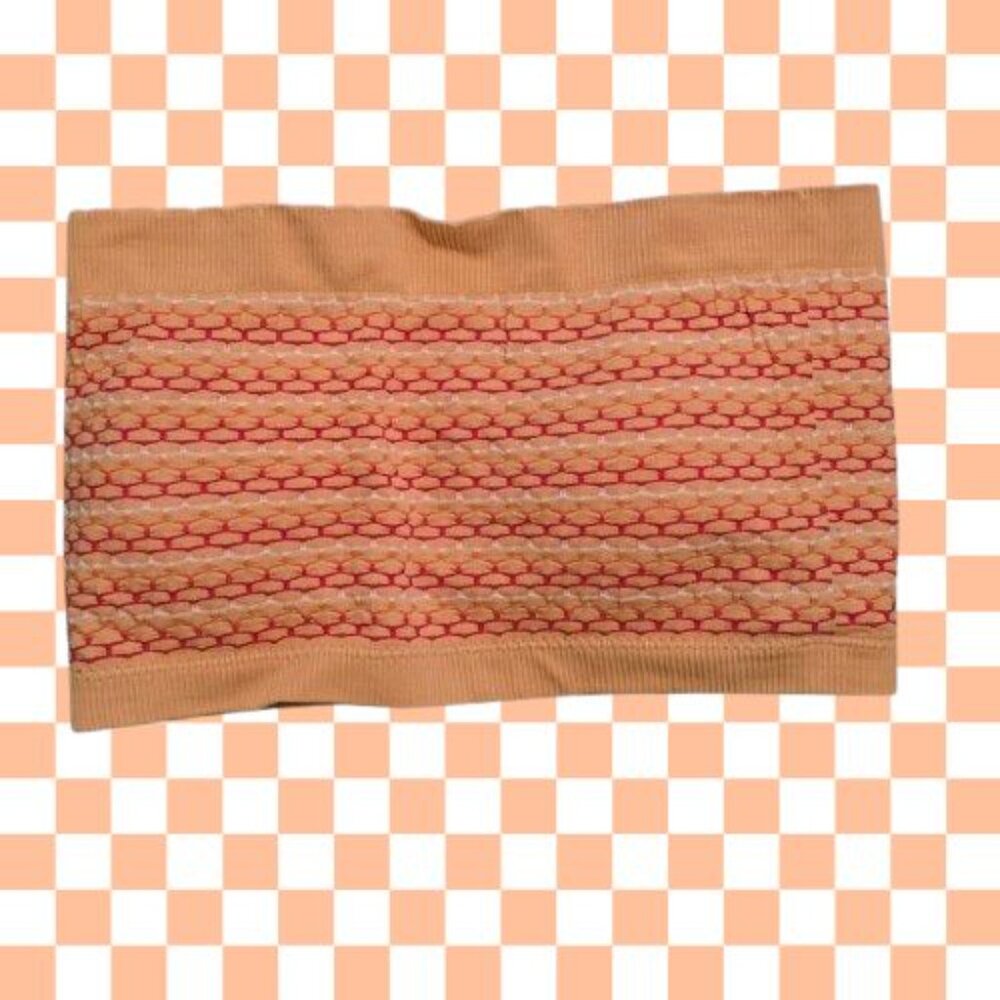 Orange Smocked Mini Skirt for Casual Occasions